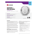 Kidde DETECT 30CUDR-VCA Combination Smoke & CO Alarm official product data sheet and features