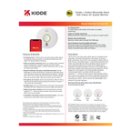 Kidde Smart Smoke & CO Alarm with Air Quality Monitor official product data sheet