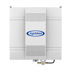 AprilAire 700 Fan-Powered Whole-House Evaporative Humidifier front cabinet view on pure white canvas