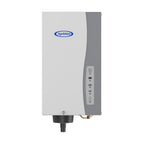 AprilAire 800 Whole-House Steam Humidifier heavy-duty steel cabinet front view on pure white canvas