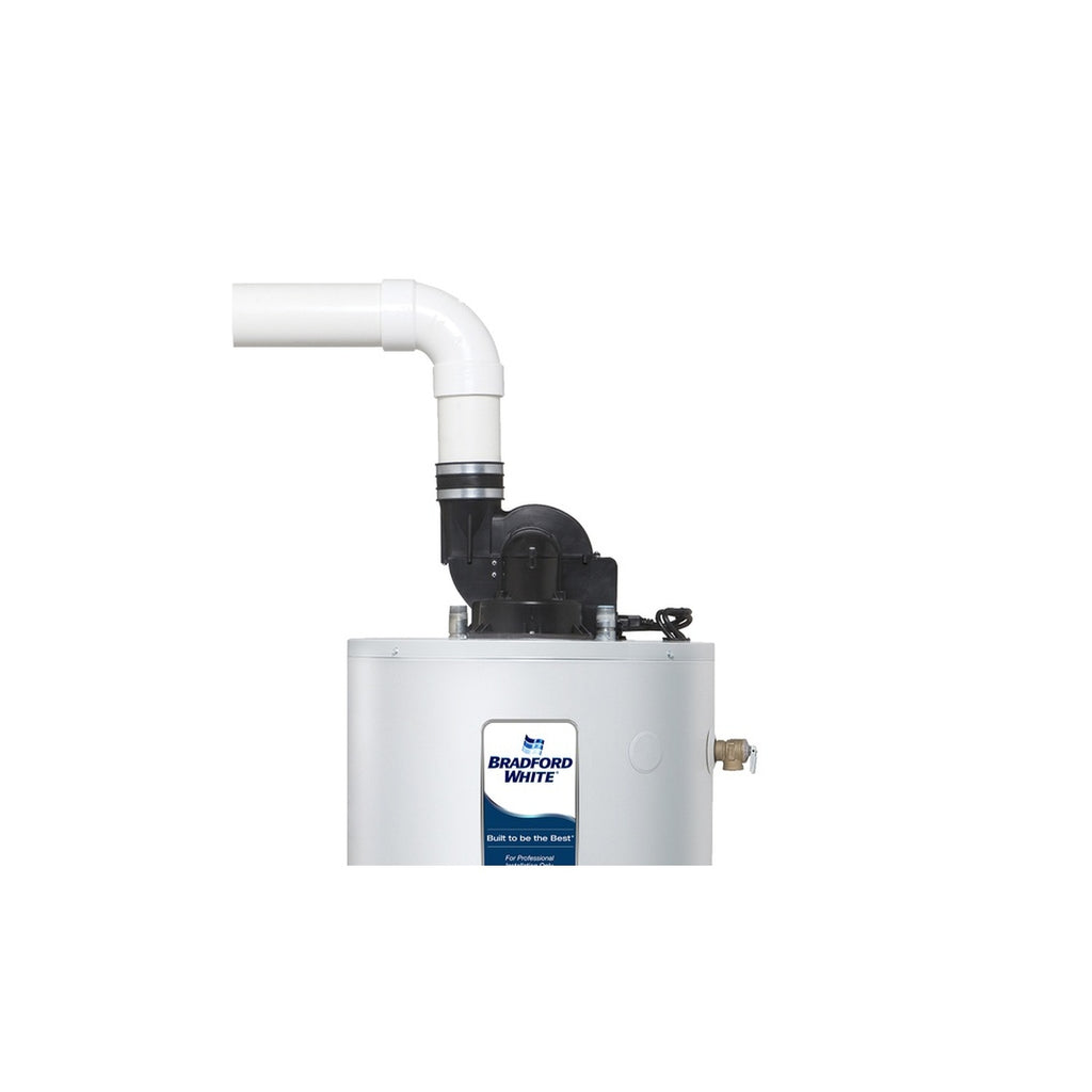 Bradford White Power Vent top blower motor and exhaust venting assembly