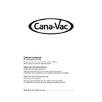 Cana-Vac Signature Central Vacuum official owner's installation and maintenance manual