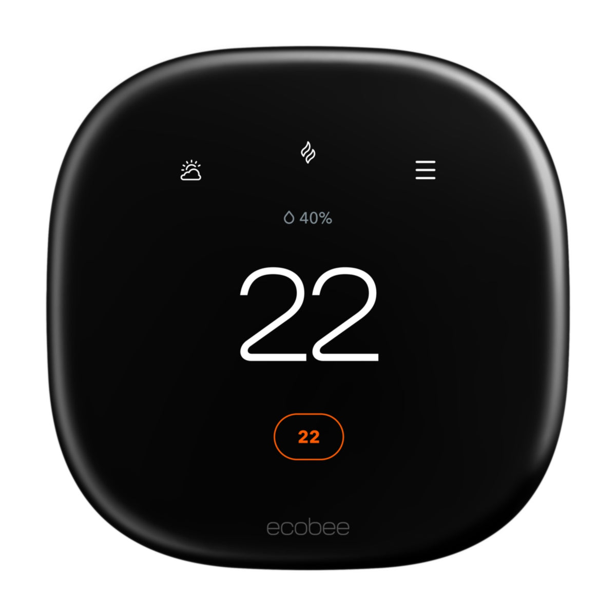 ecobee Smart Thermostat Enhanced programmable Wi-Fi thermostat front display view