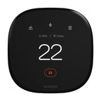 ecobee Smart Thermostat Premium full-color digital touch display on pure white canvas