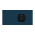 ecobee Smart Thermostat Premium side angle view showcasing brushed zinc metal housing