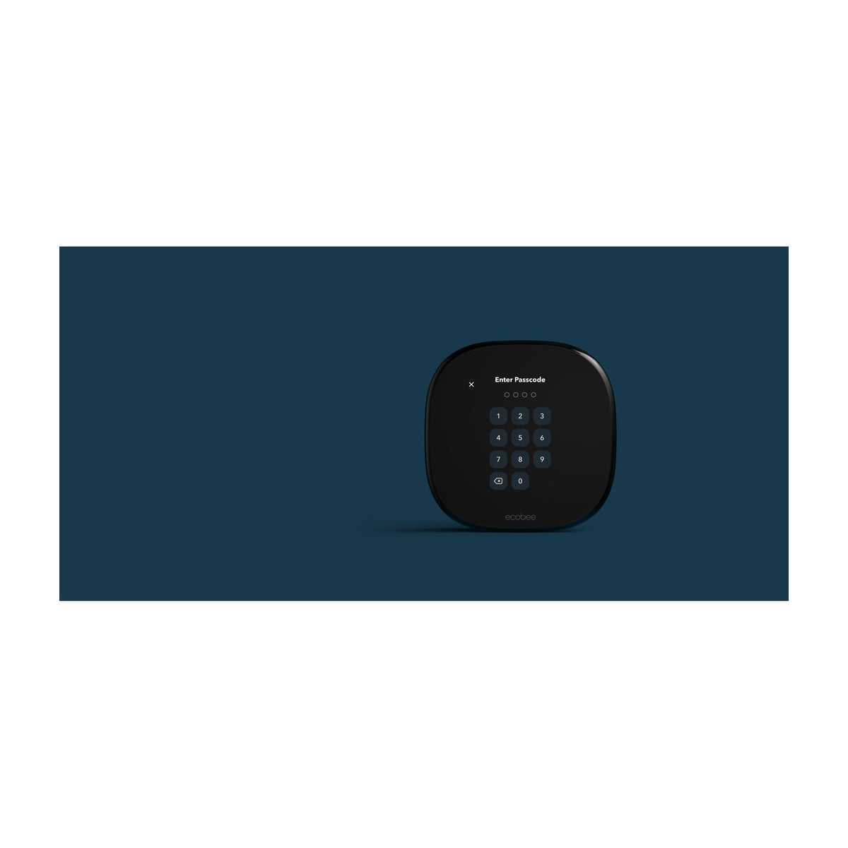 ecobee Smart Thermostat Premium side angle view showcasing brushed zinc metal housing