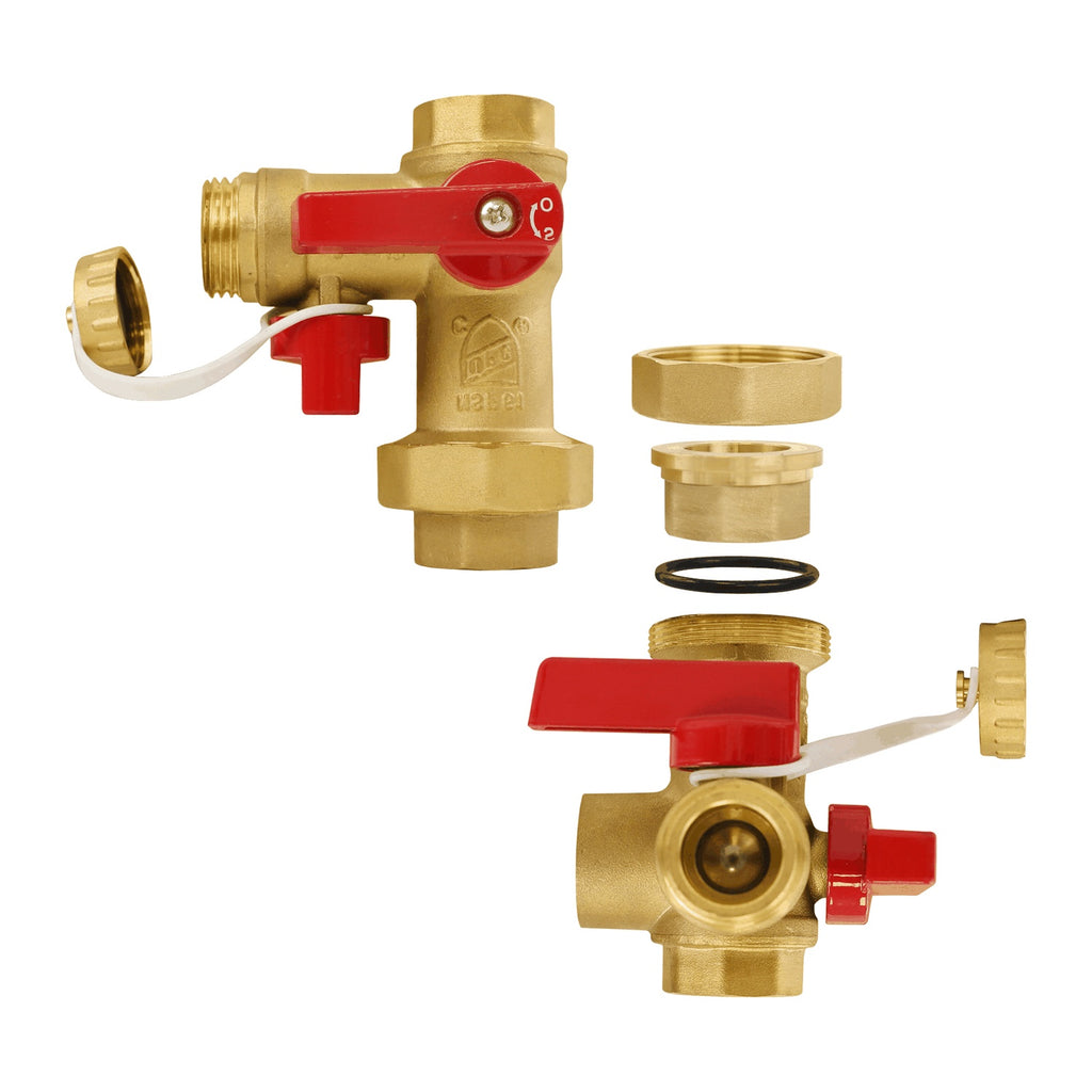 Efield 3/4" Lead-Free Brass Full Port Ball Valves and Tethered Drain Caps