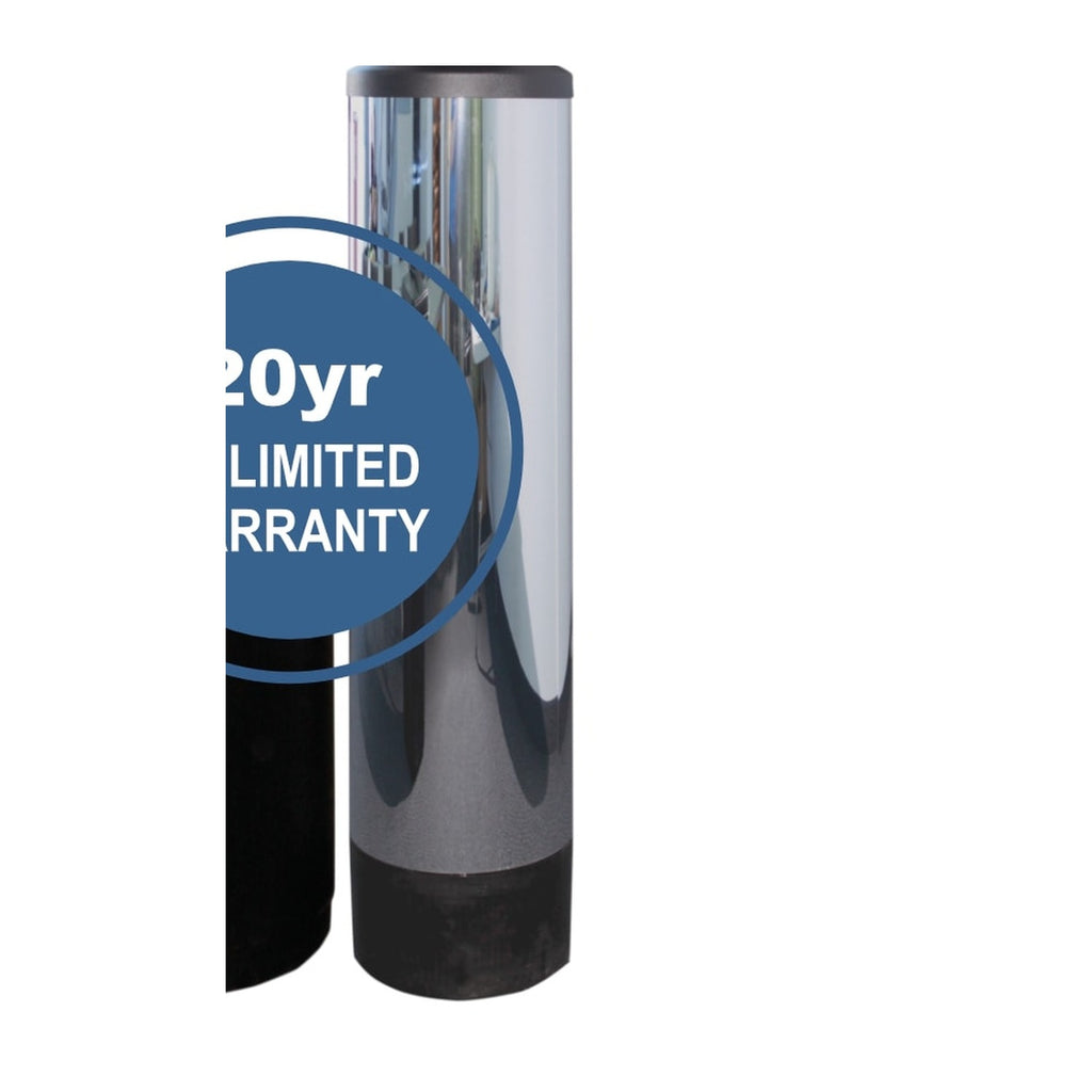 Excalibur dual-media softening and carbon filtration tank assembly