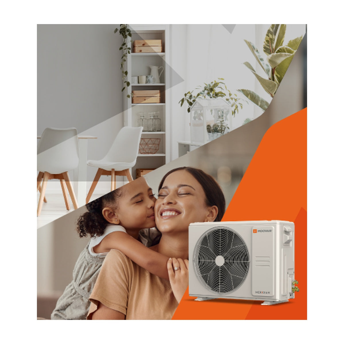 Moovair Central-Moov cold-climate inverter central heat pump system on pure white canvas