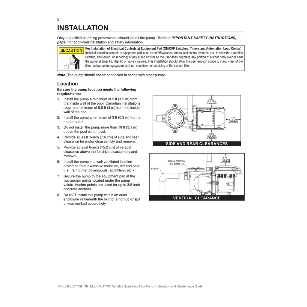 Pentair IntelliFlo3 VSF Pool Pump engineering dimensional specifications and hydraulic plumbing diagram