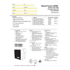 Pentair MasterTemp High-Performance Gas Pool Heater official engineering submittal and technical data sheet