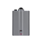 Rinnai SENSEI RU199i High-Efficiency Condensing Tankless Water Heater front view on pure white canvas